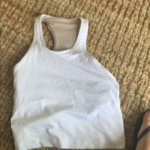 White lulu lemon tank top